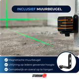 Cross Line Laser LL-A1600 - Two Adjustable Lines - Green Laser - 1000mAh Battery