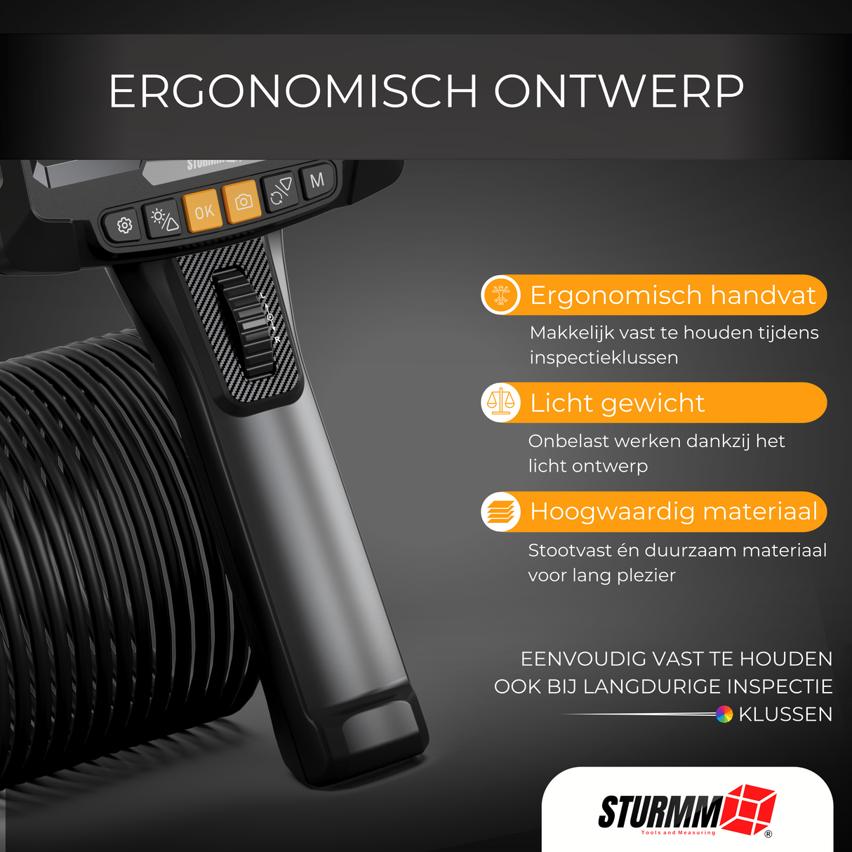 Inspection camera ST-IC11S - Endoscope with steerable lens - Two cameras - 1.5 Meter cable