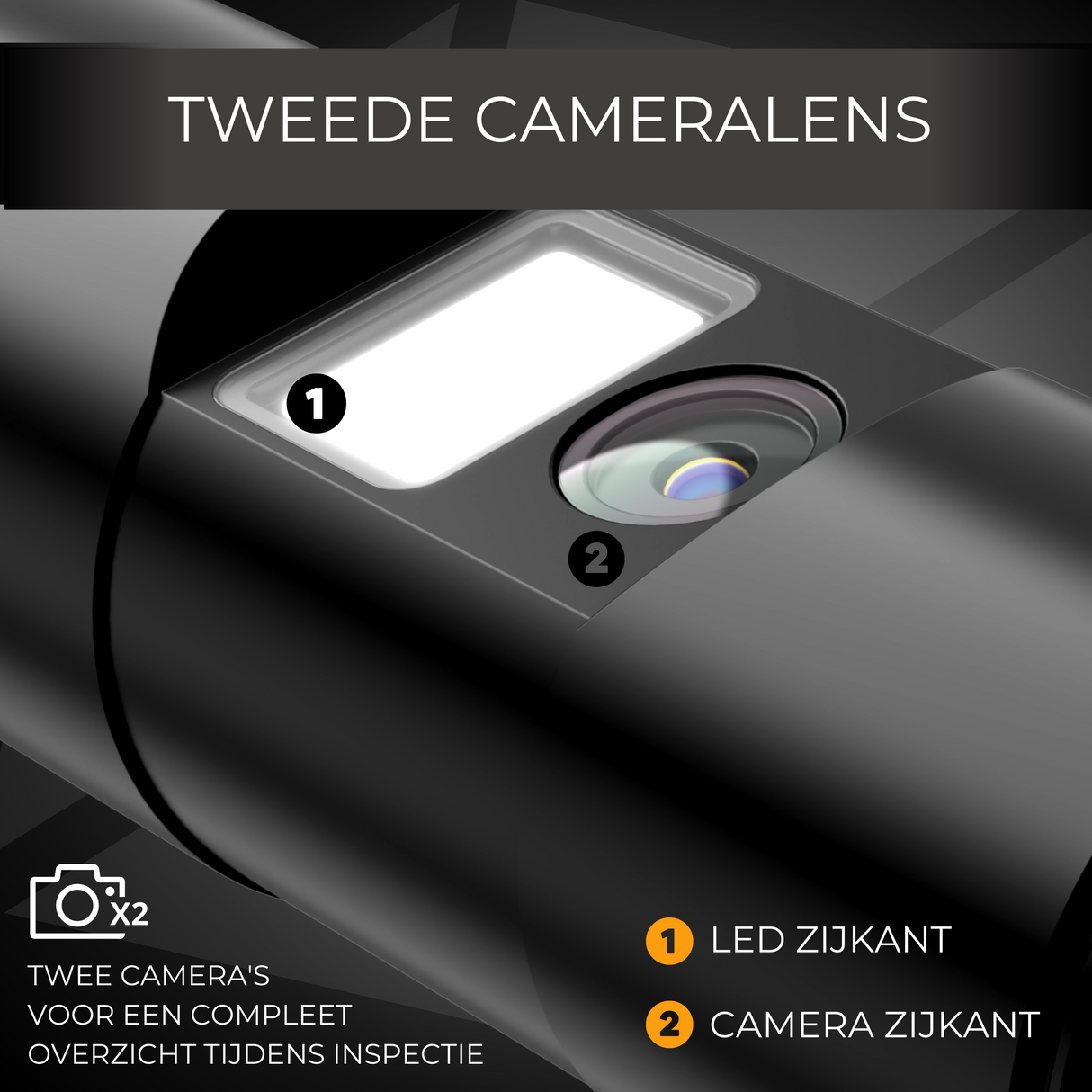 Inspection camera ST-IC210 - Endoscope with two cameras - 10 Meter cable