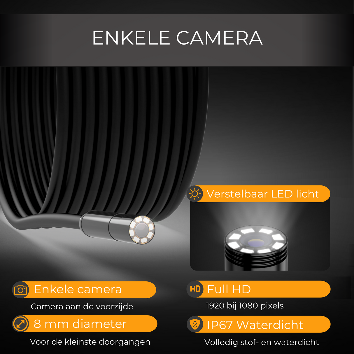 Inspection camera ST-IC210 - Endoscope with single camera - 5 Meter cable