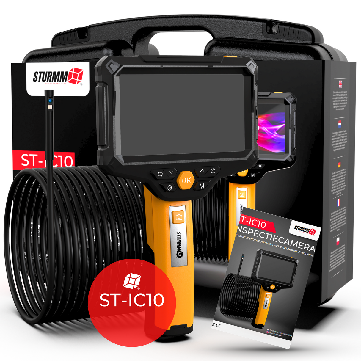 Inspection camera ST-IC10 - Endoscope with two cameras - 5 Meter cable