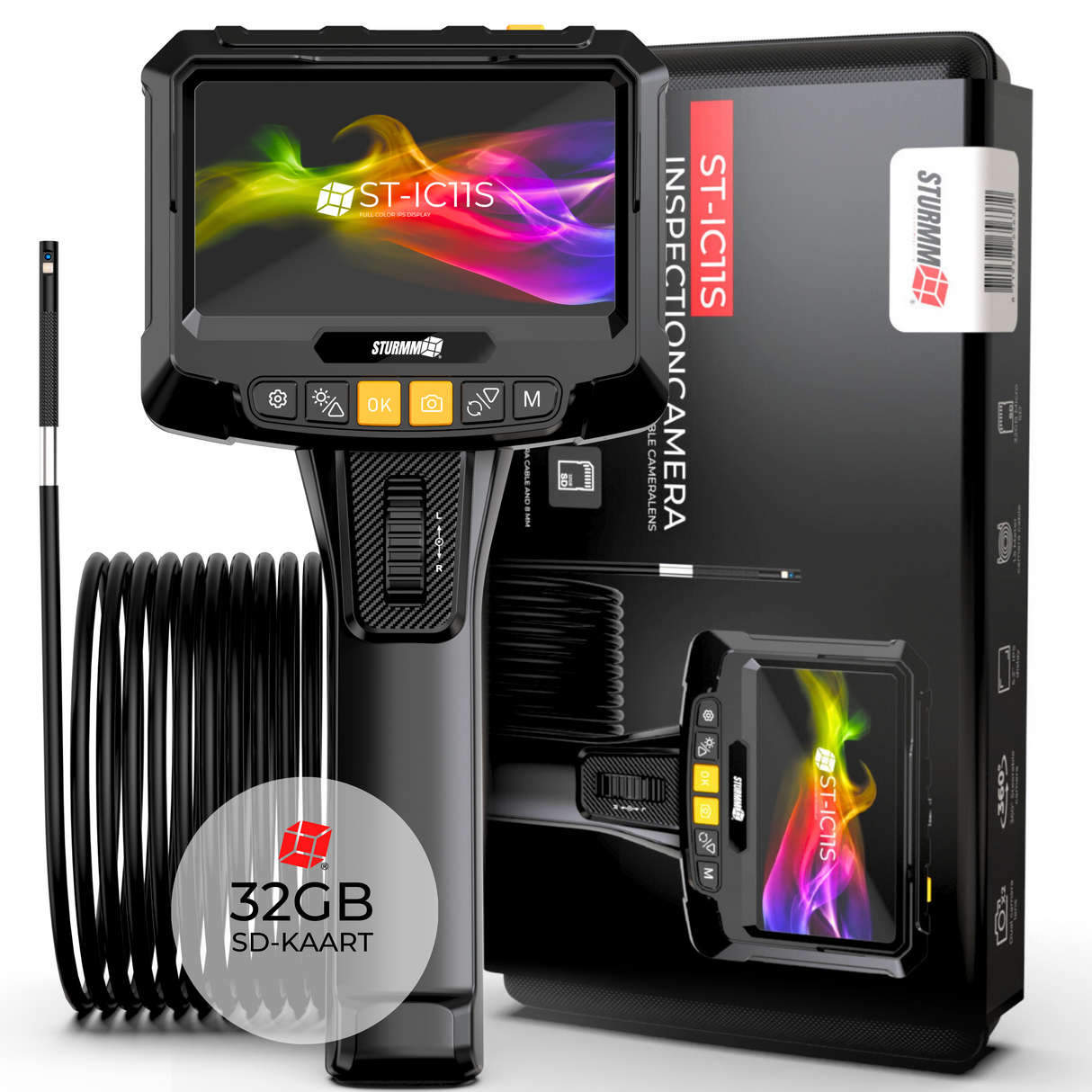 Inspection camera ST-IC11S - Endoscope with steerable lens - Two cameras - 1.5 Meter cable