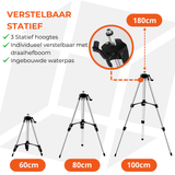 Tripod with 1/4´´ thread - Rotatable up to 360° - Adjustable up to 1.8M
